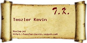 Teszler Kevin névjegykártya